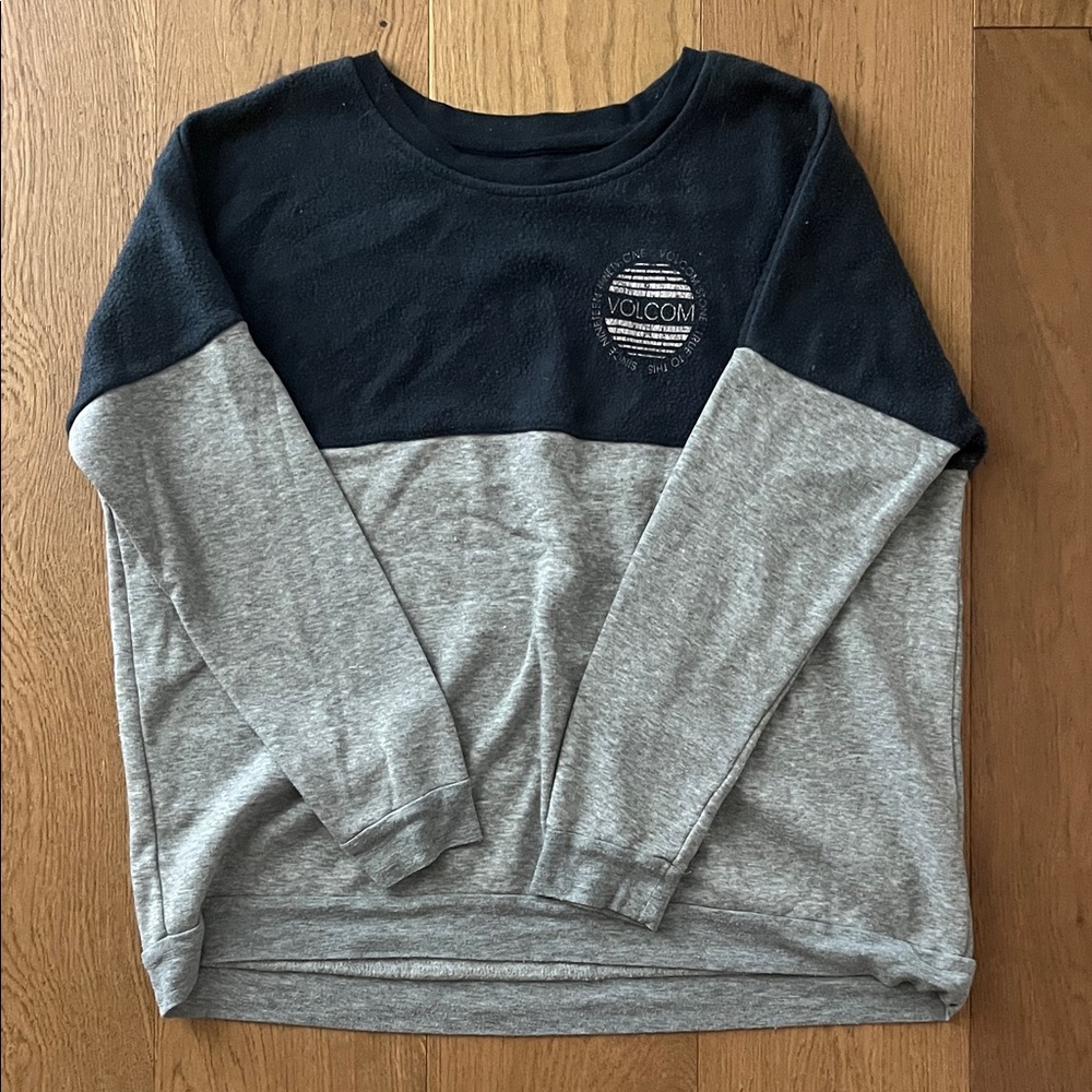 Volcom Two-Tone Navy and Gray Pullover